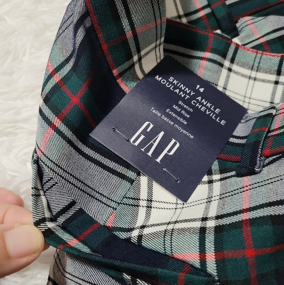 NWT Gap Plaid  Signature Skinny Ankle Pants Size 14 - Picture 8 of 9